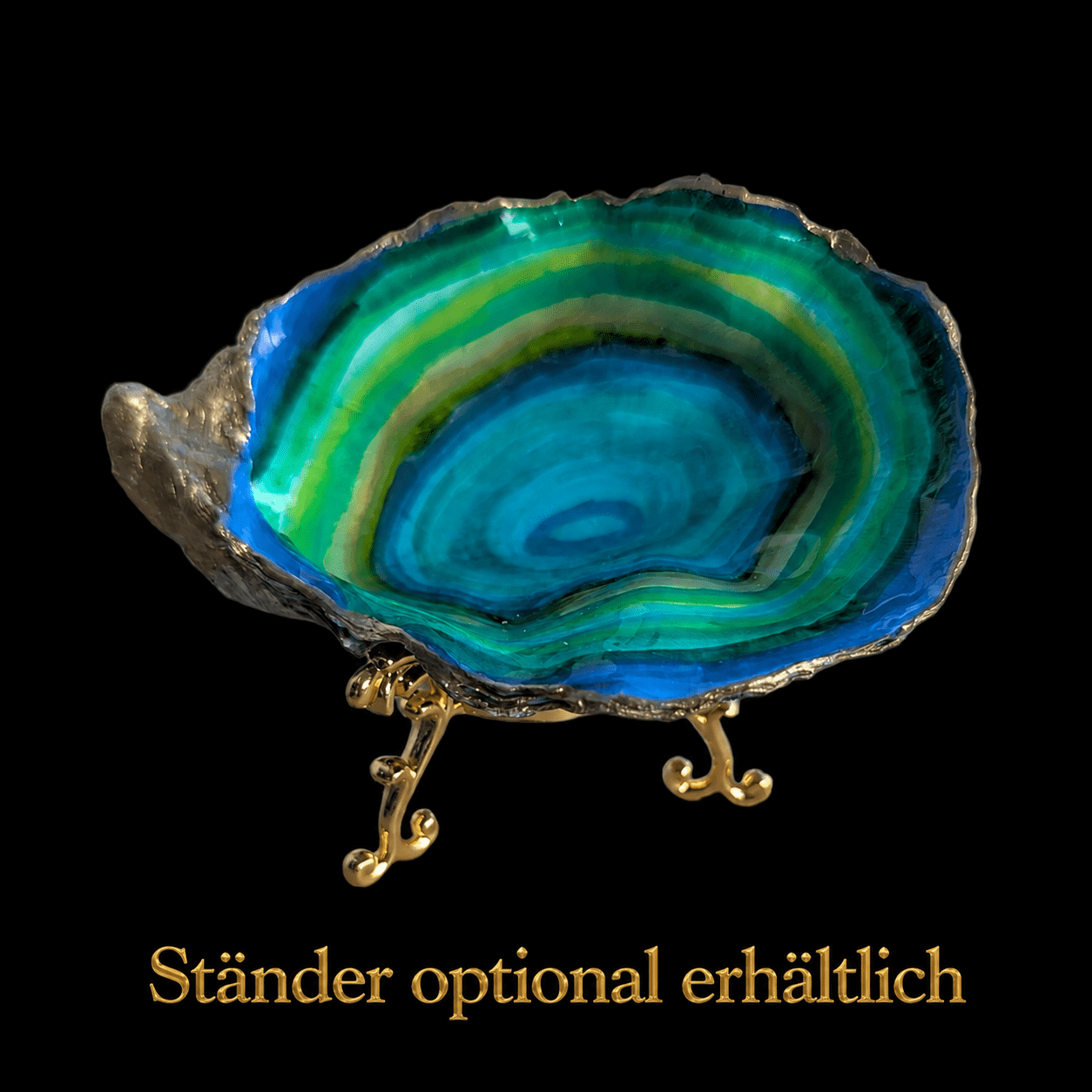 Auster Blau/Grün - Andrea Rubinetto Schmuckwerkstatt