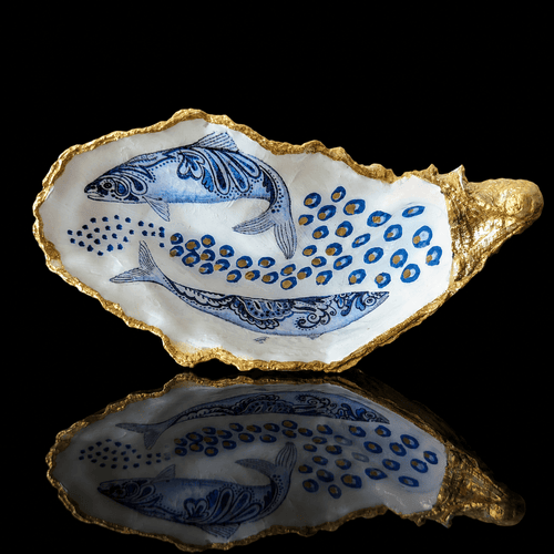 Auster Blue Fish & Bubbles - Andrea Rubinetto Schmuckwerkstatt