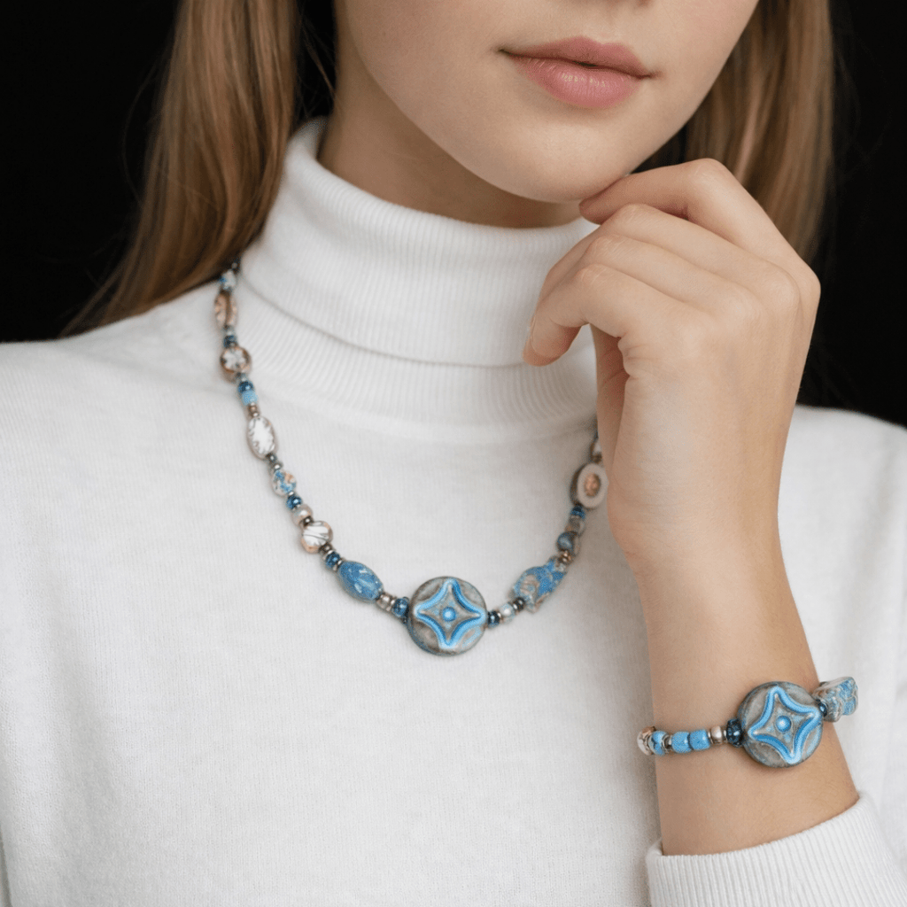 Böhmen 01 - Set Kette und Armband - Andrea Rubinetto Schmuckwerkstatt