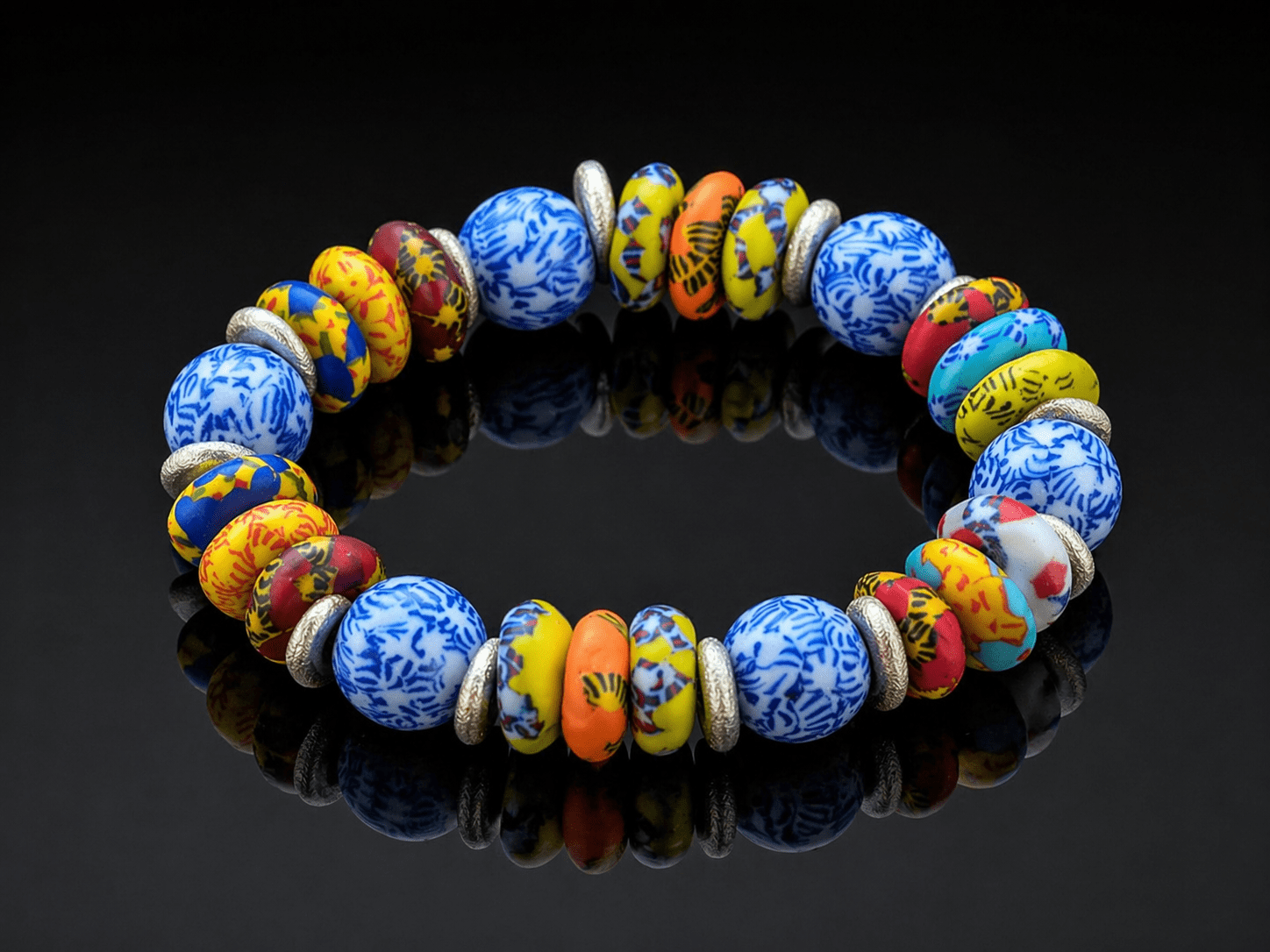 Bunt 01 - Perlenarmband - Andrea Rubinetto Schmuckwerkstatt