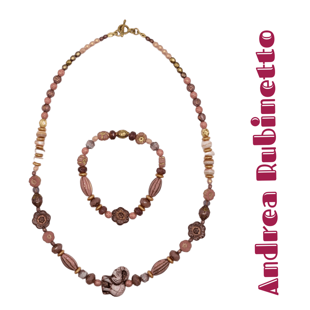 Elefant 02 - Set Kette und Armband - Andrea Rubinetto Schmuckwerkstatt