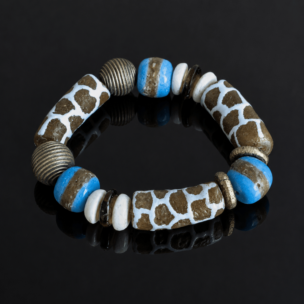 Giraffe Blau - Perlenarmband - Andrea Rubinetto Schmuckwerkstatt