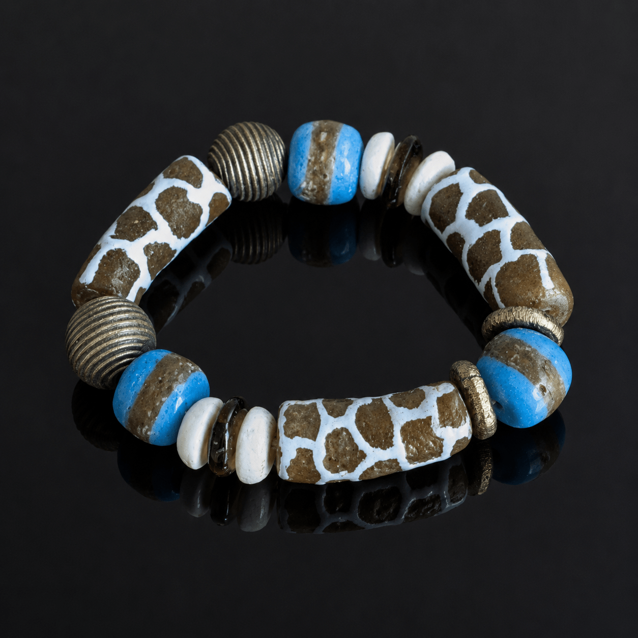 Giraffe Blau - Perlenarmband - Andrea Rubinetto Schmuckwerkstatt