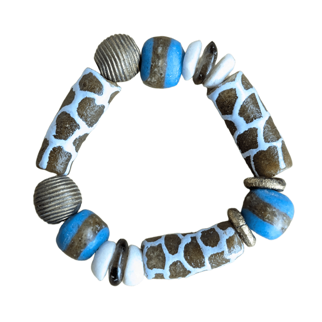Giraffe Blau - Perlenarmband - Andrea Rubinetto Schmuckwerkstatt