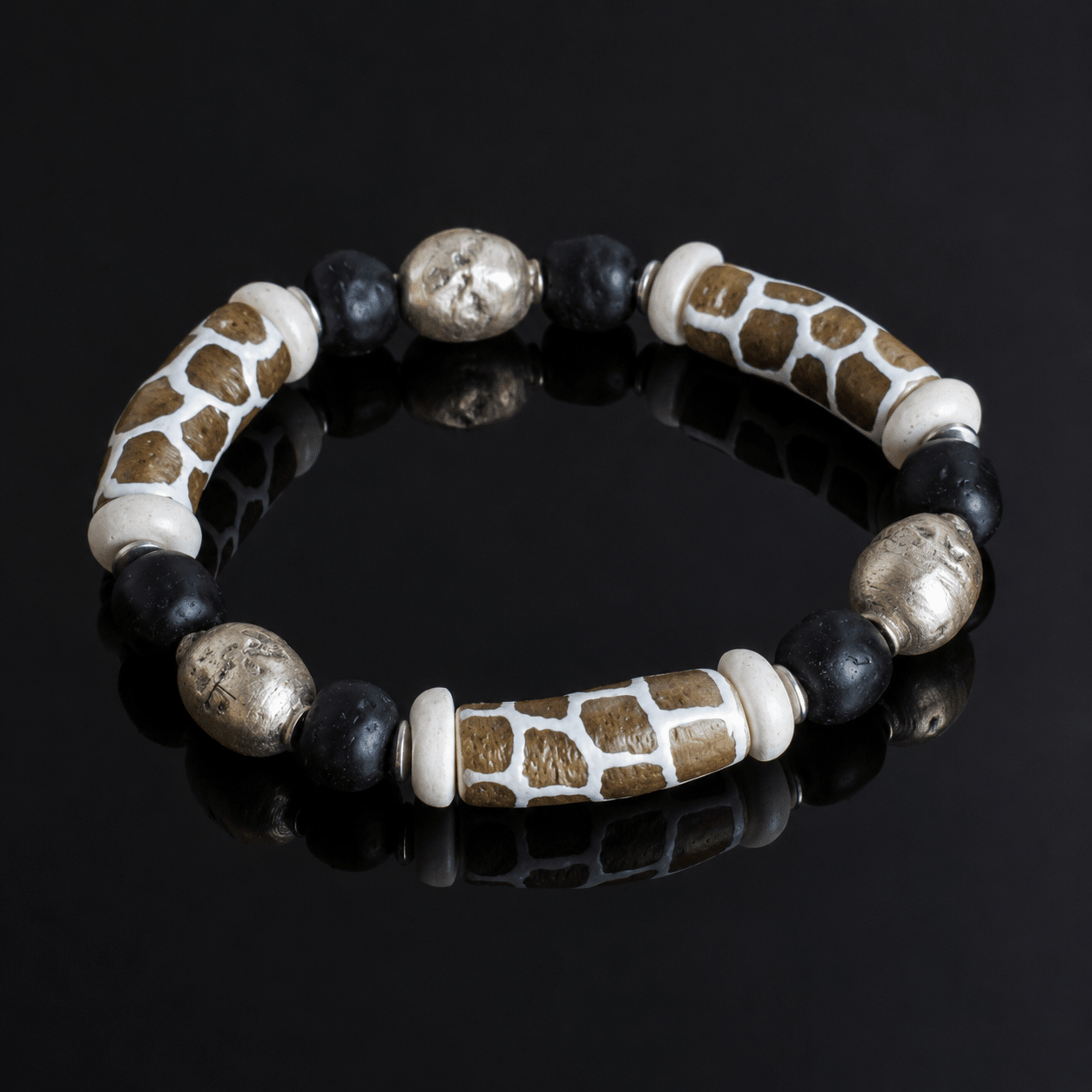 Giraffe Schwarz - Perlenarmband - Andrea Rubinetto Schmuckwerkstatt