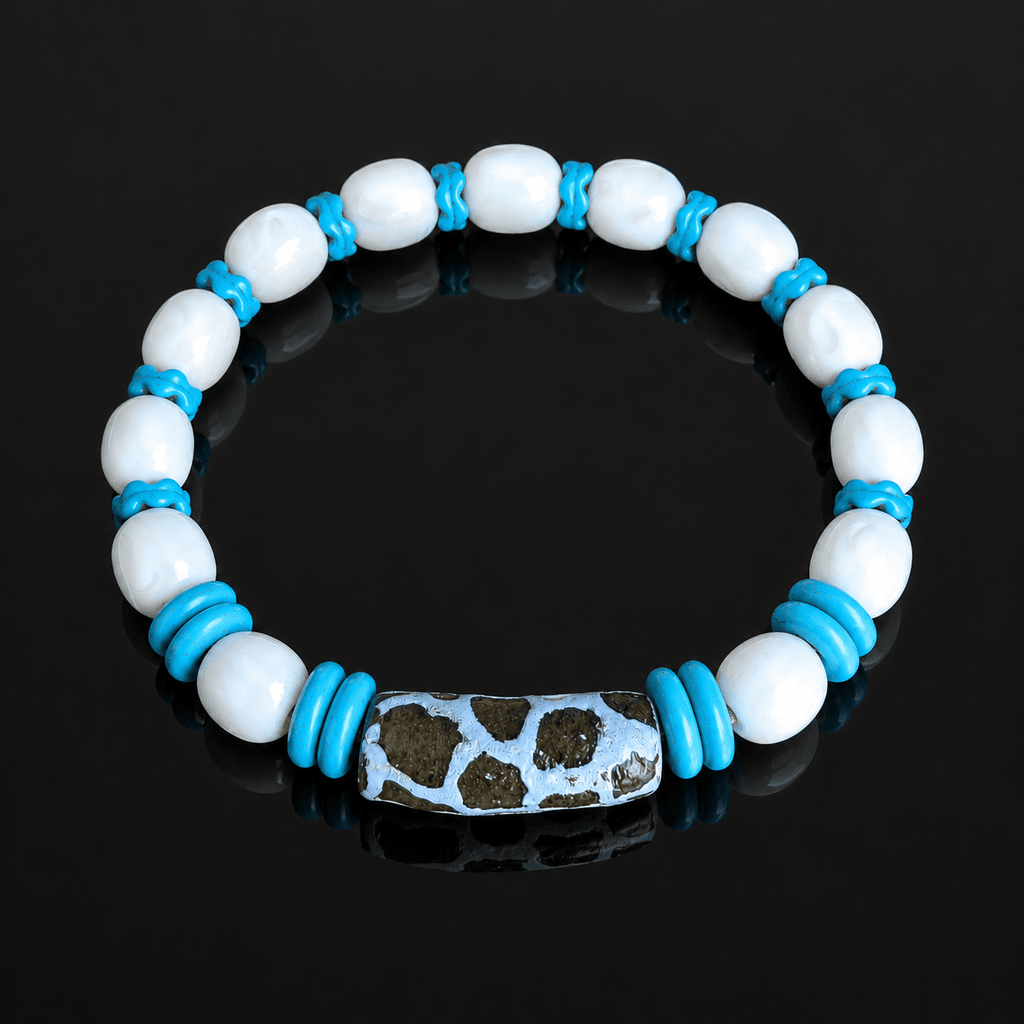 Giraffe Weiß - Perlenarmband - Andrea Rubinetto Schmuckwerkstatt