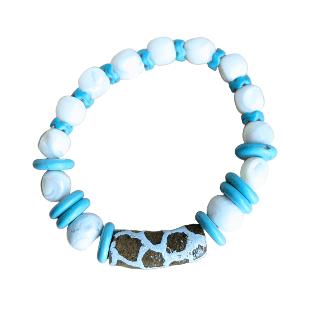 Giraffe Weiß - Perlenarmband - Andrea Rubinetto Schmuckwerkstatt
