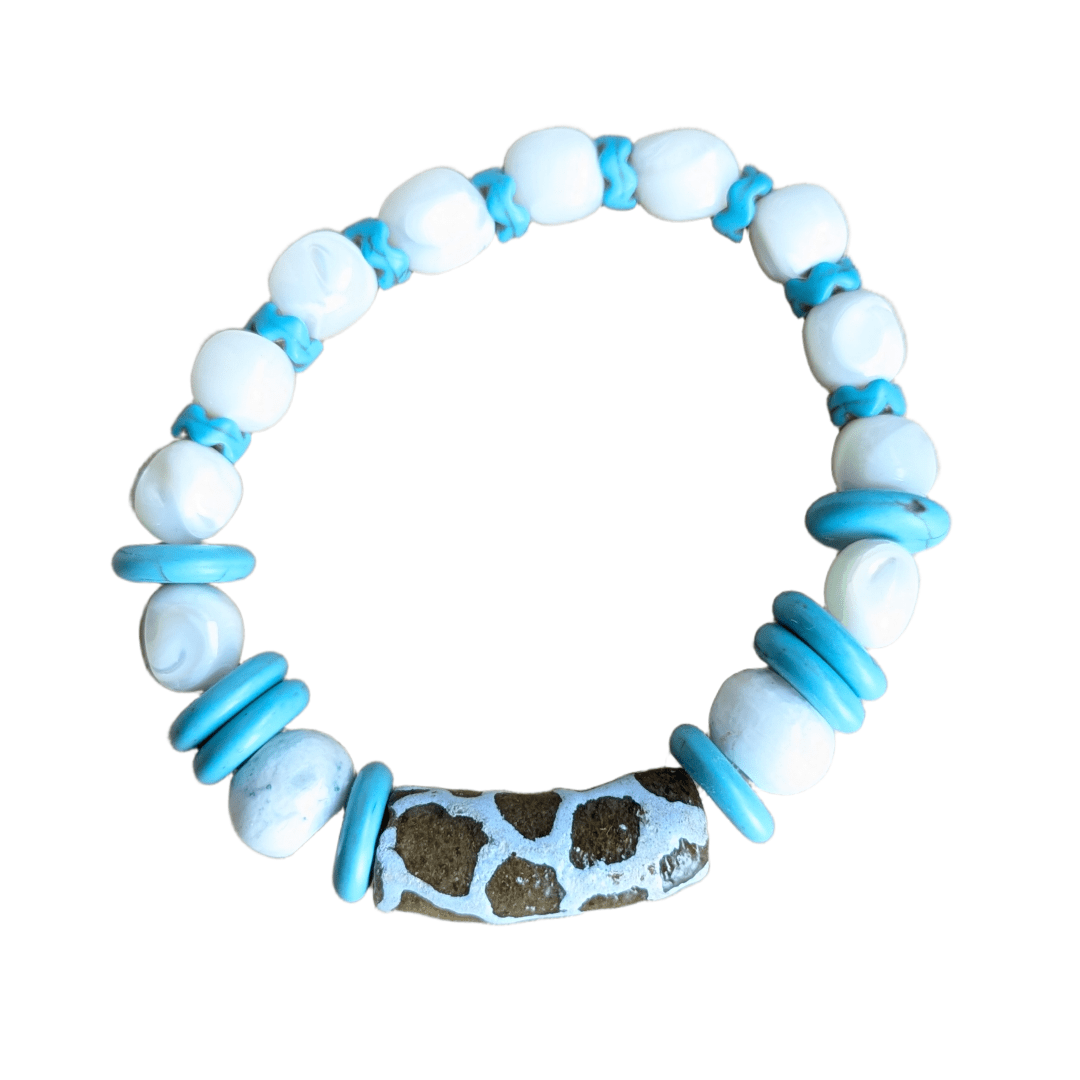 Giraffe Weiß - Perlenarmband - Andrea Rubinetto Schmuckwerkstatt