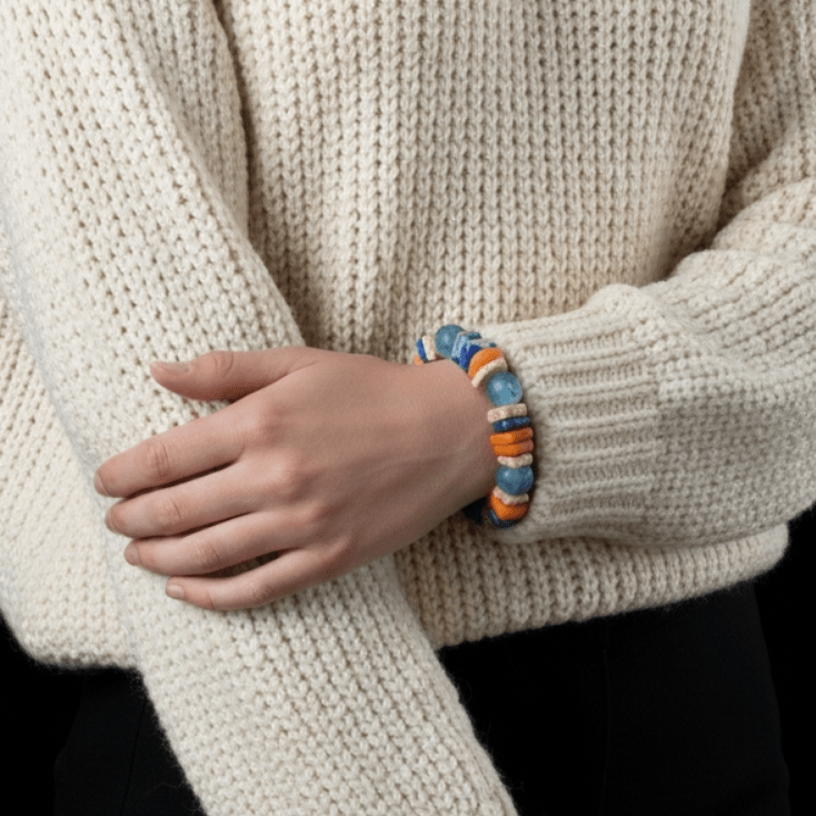 Orange 01 - Perlenarmband - Andrea Rubinetto Schmuckwerkstatt