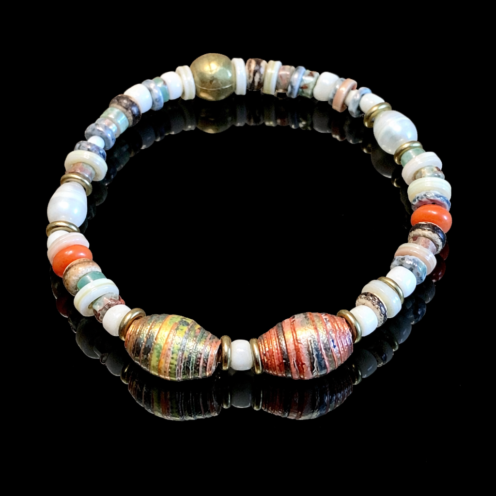 Papier 02 - Perlenarmband - Andrea Rubinetto Schmuckwerkstatt