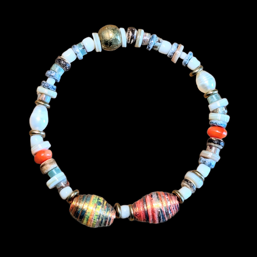 Papier 02 - Perlenarmband - Andrea Rubinetto Schmuckwerkstatt